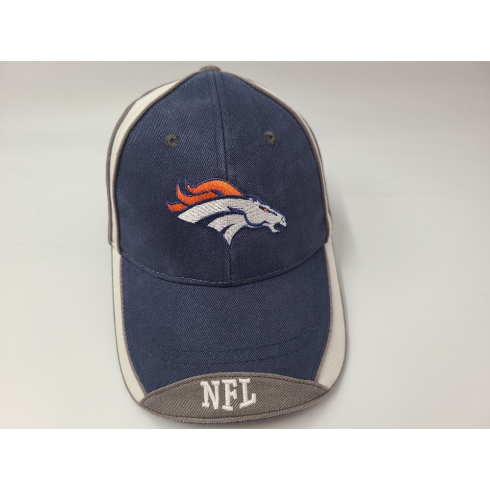 Denver Broncos NFL Team Apparel Adjustable (Fits Small) Hat Cap Football‎ Blue
